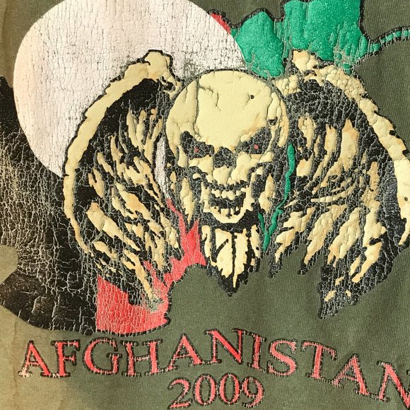 USA Afghanistan War 2009 Night-owls Military Green Short Sleeve Tee T Shirt - Picture 6 of 8
